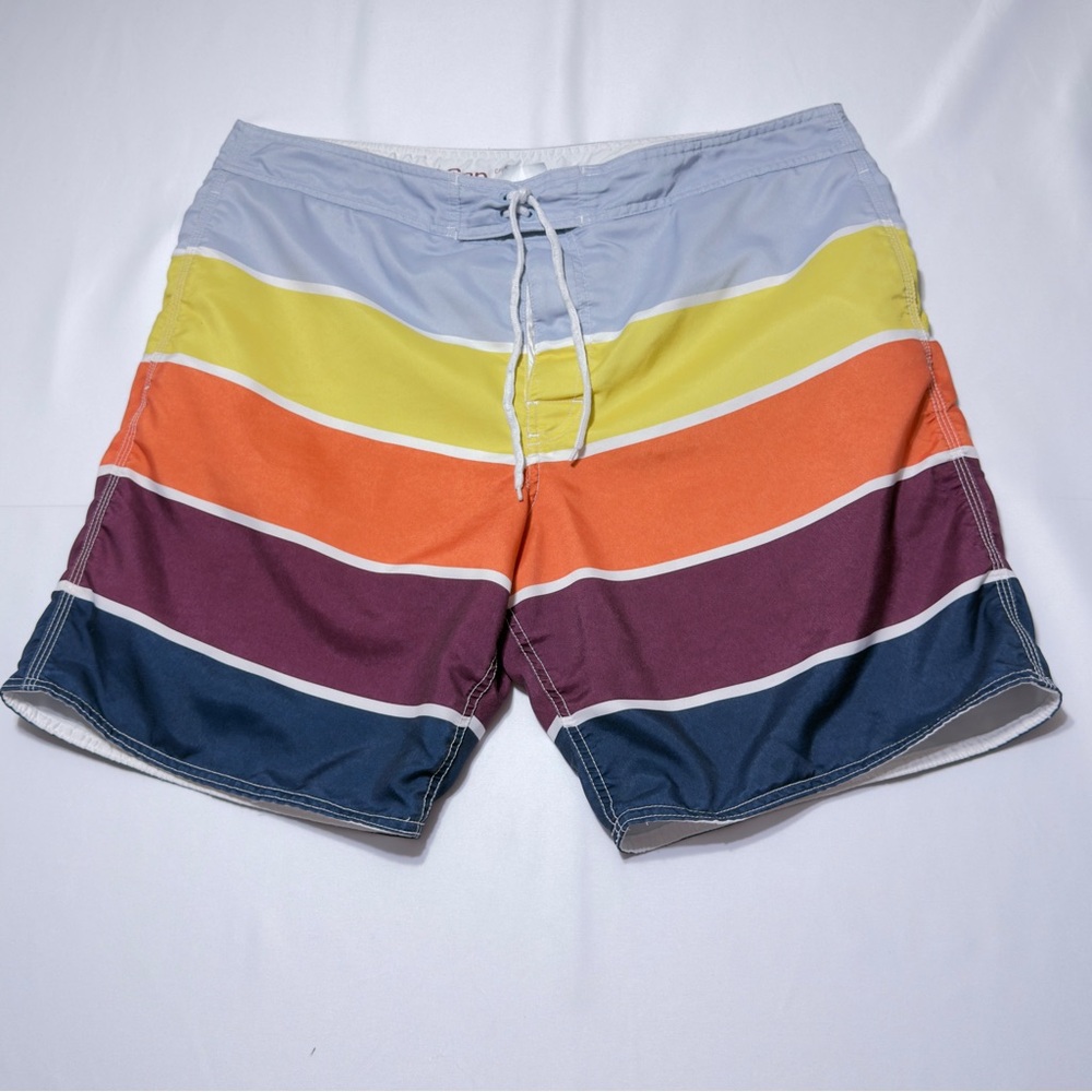 GAP Board Shorts Blue Yellow Orange Swimwear Collection Size XL